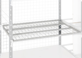 System półek, kolor Jasnoszary RAL 7035, materiał: Blacha stalowa x 1000mm, Manorga