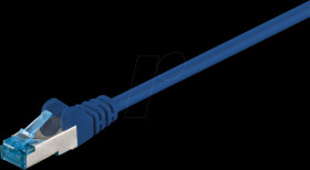 94133 Cat.6a S/FTP PiMF patch cable, CU, blue, 20 m
