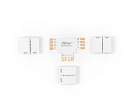 LED line łącznik do taśm LED CLICK CONNECTOR kątowy 10 mm 4 PIN Typ T RGB