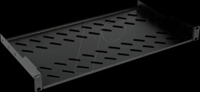 26210121 19-inch shelf, 1 U, black