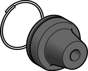 Osłona ochronna z pierścieniem, dla elementu w osłonie, silikonowa, 16mm XACB922