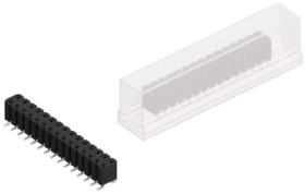 Socket header, 30 pole, pitch 2.54 mm, angled, BLLP6SMD30ZSM