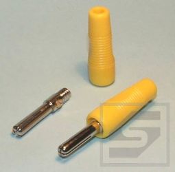 Wtyczka bananowa BS425 TB-żółta 4mm RoHS