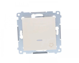 Simon 54 Przycisk /dzwonek/, szybkozłącza, kremowy DD1L.01/41