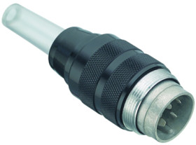 Plug, 3 pole, solder cup, screw locking, straight, 09 0033 00 03