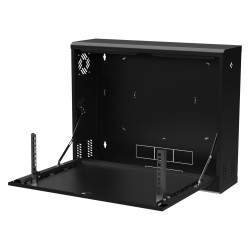 Obudowa Rack 19" 3U, 180mm, pionowa, czarna