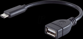 BS13-20015 USB 2.0 adapter, C plug to A socket, OTG