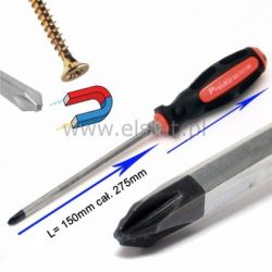 Wkrętak krzyżowy gumowy SD-7222B PH3x150mm