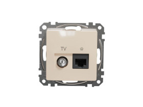 SEDNA DESIGN & ELEMENTS Gniazdo komputerowe-TV (kat.6 UTP) beżowy SDD112469T SCHNEIDER ELECTRIC