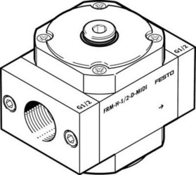 Blok z portami Festo do: Seria D Moduł rozgałęźny