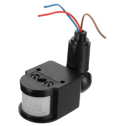 180 Degree Infrared Motion Detector Sensor Switch - Black