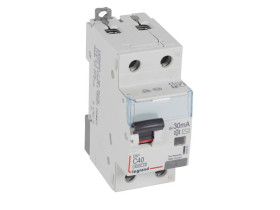 Wyłącznik różnicowoprądowy z członem nadprądowym C 40A 1P+N 30mA typ AC P312 DX3 411017 LEGRAND