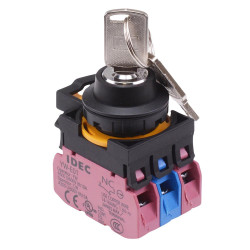 CW1K-3AE12N1 3 Position Maintained Key Switch 1NO-2NC IP65 IDEC