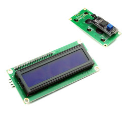 Wyświetlacz LCD1602 niebieski 2x16 z konwerterem I2C HD44780