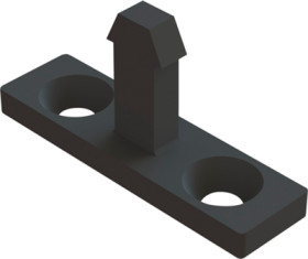 Interlock, ABS, (L) 25 mm, black, 5545HA01