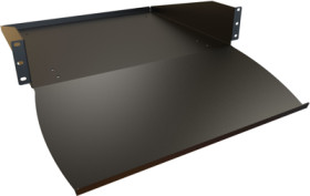 Keyboard/monitor shelf, steel, (W x H x D) 483 x 88 x 381 mm, 2 U, black, RKBM19BK1