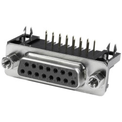 Connfly DS1037-01-15FNAKT74 D-SUB Receptacle 15 Pins Solder Tray