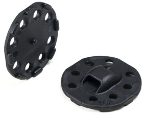 Paste adhesive mount, PA, black, (L x W x H) 22.6 x 22.6 x 5.4 mm, 151-02575