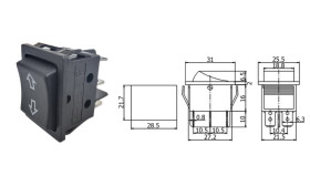 PRZEŁĄCZNIK CHWILOWY 2 POZYCJE 6 PIN MK621 strzałki