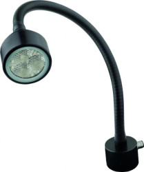 AO000318, lampa LED na gęsiej szyi, Ø65mm 400long, światło białe, 5W, 4000lx, 6000K, 12-28V DC, złącze M12 4pin