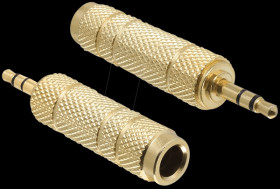 Plug adapter 3.5-mm plug -&gt; 6.3-mm socket Metal