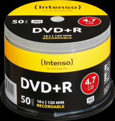 4111155 Intenso DVD+R 4.7 GB, 50-disc cake box