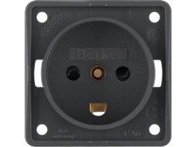 Integro Flow Gniazdo z uziemieniem "Dania" z podwyższoną ochroną styków antracyt 962722505 HAGER