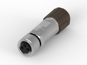 Złącze DIN 3 -pinowe Żeński Montaż na kablu M8 60 V