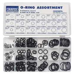 Draper 56377 225 Piece O Ring Assortment