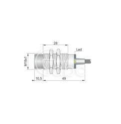 Czujnik indukcyjny SI18SS-DCE16 NPN NO+NC S LC10, I18000561