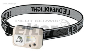 Latarka czołowa 5W 400lm czujnik ruchu aku.