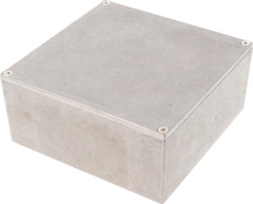 Aluminum die cast enclosure, (L x W x H) 125 x 125 x 57 mm, natural, IP54, 1590KK