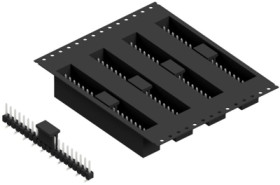 Pin header, 20 pole, pitch 2.54 mm, angled, black, SL10SMD05220ZBTR