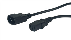 Przewód Zasilający Iec C13 C14 10A - Posac-C13-C14-10 Czarny 1M