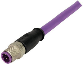 Przewód czujnik-siłownik ze złączem Złącze M12 liczba rdzeni 2 długość 1m Rodzaj A Męskie