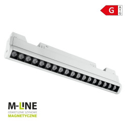Reflektor szynowy magnetyczny liniowy regulowany 18W 1400lm 4000K biały M-LINE