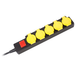 Przedłużacz ogrodowy 5gn. IP44 3x1,5mm2 16A Rebel 3m