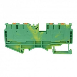 Złączka szynowa 4mm2 1P 4-przewodowa sprężynowa żółto-zielona PE 5804