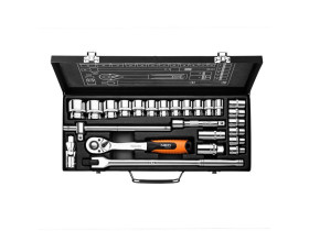 Klucze nasadowe 1/2" zestaw 25 szt. CrV 08-674 TOPEX