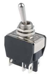 Przełącznik Wł.-wł. DPDT APEM Montaż panelowy długość przełącznika 17.5mm