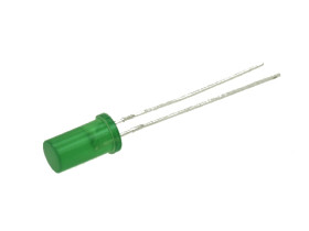 Dioda LED; L-483GDT; 5mm; zielony; Światłość: 1÷4mcd; 100°; zielona; dyfuzyjna; cylindryczna; 2,2V; 25mA; 565nm; przewlekany (TH