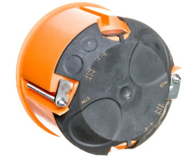 Puszka do pustych ścian fi 60mm z membranami przebiciowymi płytka E2700 pomarańczowa wiatroszczelna 83191088