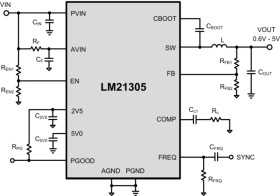3-18V, 5A, Current Mode Synchronous Buck Regulator with Adjustable Frequency
