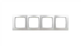 Karo Ramka Poczwórna Srebrny Perłowy R-4S/43