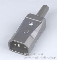 GST749-LC WTYK C14 Złącze męskie C14 do montażu na kabel kolor czarny