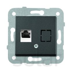 Gniazdo komputerowe 1xRJ45 kat.5e - czarne - NOVELLA