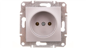 Asfora Gniazdo Pojedyncze 2P Bez Ramki Aluminium Eph3000161