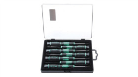 Zestaw Wkrętaków Precyzyjnych 7Szt. Stal Cr-Mo-V Czernione Końcówki Pros Kit...