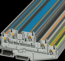 3002614 PE terminal block, PT 4-PE/L/N gray