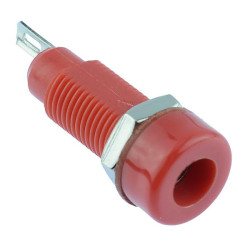 Red 4mm Panel Mount Test Socket R1-22